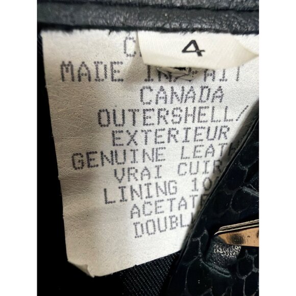 Vintage Womens Genuine Leather Black Fringe Jacket With Turquoise Bead Accents S - Picture 4 of 16